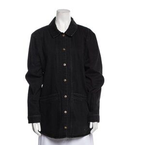 SÉZANE Will Chore Jacket in Washed Black XXL Oversized Organic Cotton